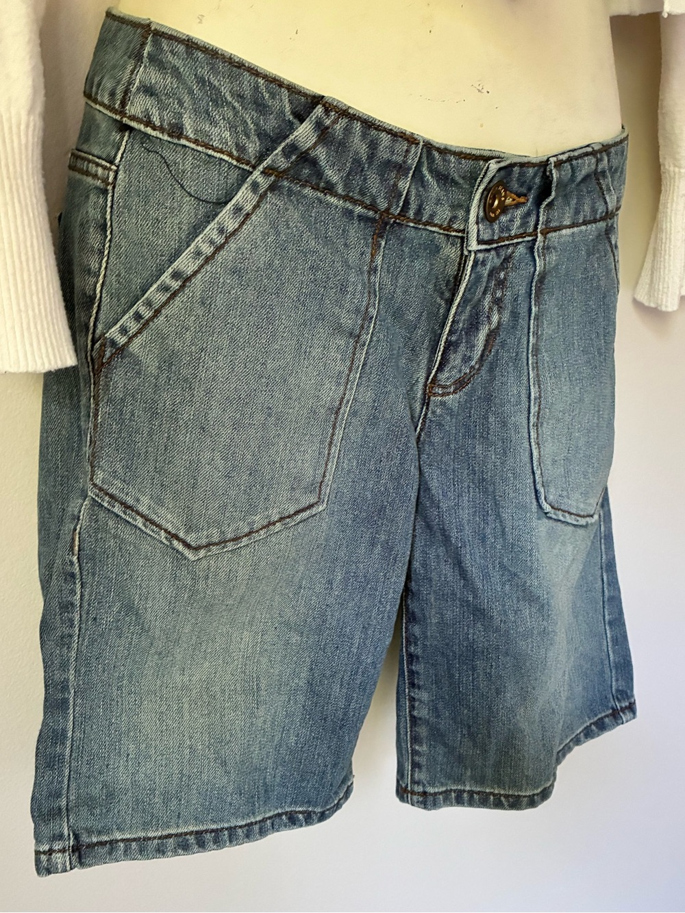 DKNY Light Blue Denim Jean Shorts